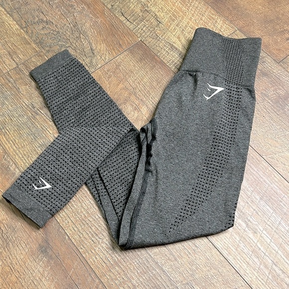 Gymshark grey black vital seamless 2.0 leggings XS - Picture 1 of 10